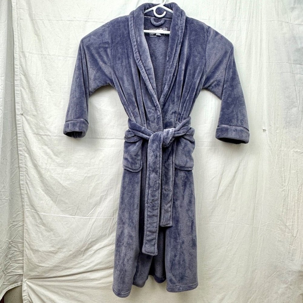 Super Soft Full Length Bath Robe Women M Lavender Carole Hochman